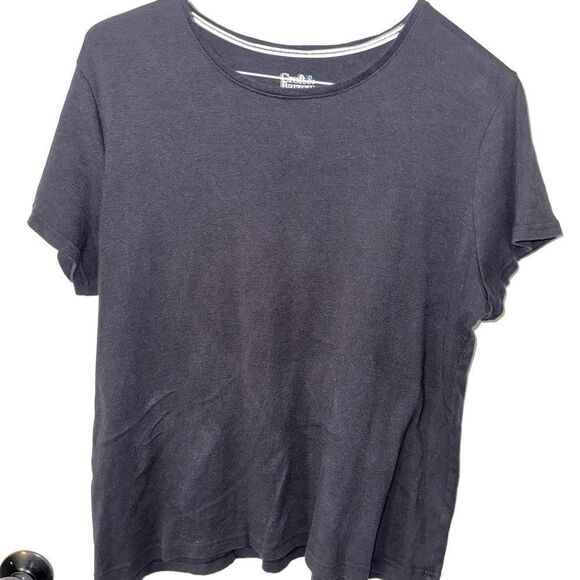 CROFT AND BARROW BRAND WOMENS SHIRT BLACK - Picture 1 of 3